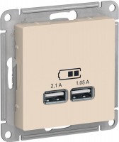 Фото - Розетка Schneider AtlasDesign ATN000233 бежевый