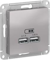 Фото - Розетка Schneider AtlasDesign ATN000333 серебристый