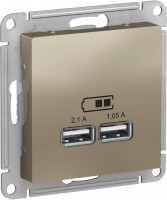 Фото - Розетка Schneider AtlasDesign ATN000533 коричневый