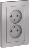 Фото - Розетка Schneider AtlasDesign ATN000320 серебристый
