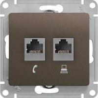 Фото - Розетка Schneider Glossa GSL000885 коричневый
