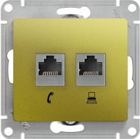 Фото - Розетка Schneider Glossa GSL001085 оливковый