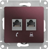 Фото - Розетка Schneider Glossa GSL001185 бордовый