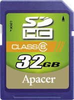 Фото - Карта памяти Apacer SDHC Class 6 32 ГБ