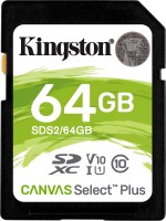 Карта памяти Kingston SD Canvas Select Plus 64 ГБ