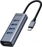 Фото - Картридер / USB-хаб BASEUS USB-C to 4xUSB3.0 and HDMI 