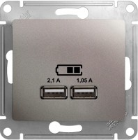 Фото - Розетка Schneider Glossa GSL001233 серый