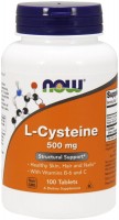 Фото - Аминокислоты Now L-Cysteine 500 mg 100 tab 