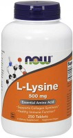 Фото - Аминокислоты Now L-Lysine 500 mg 250 tab 