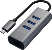 Картридер / USB-хаб Satechi Type-C 2-in-1 Aluminum 3 Port Hub with Ethernet 