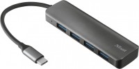 Фото - Картридер / USB-хаб Trust Halyx Aluminium USB-C to 4-Port USB-A 