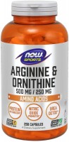 Фото - Аминокислоты Now Arginine/Ornithine 250 cap 