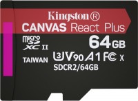 Фото - Карта памяти Kingston microSDXC Canvas React Plus 64 ГБ