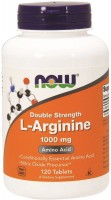 Фото - Аминокислоты Now L-Arginine 1000 mg 120 tab 