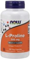 Фото - Аминокислоты Now L-Proline 500 mg 120 cap 