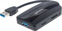 Фото - Картридер / USB-хаб MANHATTAN SuperSpeed USB 3.0 Hub and Card Reader 
