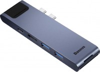 Фото - Картридер / USB-хаб BASEUS Thunderbolt C+Pro 7 in 1 Smart HUB 