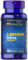 Фото - Аминокислоты Puritans Pride L-Arginine 500 mg 100 cap 