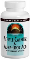 Фото - Сжигатель жира Source Naturals Acetyl L-Carnitine/Alpha-Lipoic Acid 650 mg 60 tab 60 шт