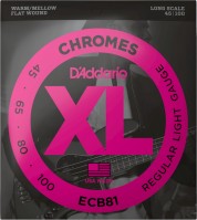 Фото - Струны DAddario XL Chromes Bass Flat Wound 45-100 
