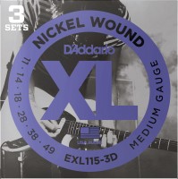 Фото - Струны DAddario XL Nickel Wound 3D 11-49 