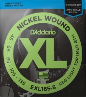 Фото - Струны DAddario XL Nickel Wound Bass 5-String 45-135 