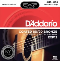 Фото - Струны DAddario EXP Coated 80/20 Bronze 13-56 