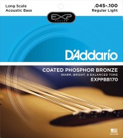 Фото - Струны DAddario EXP Coated Phosphor Bronze Bass 45-100