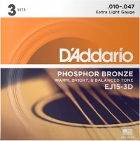 Фото - Струны DAddario Phosphor Bronze 3D 10-47 