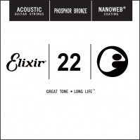 Фото - Струны Elixir Acoustic Nanoweb Phosphor Bronze Single 22 