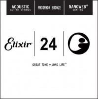 Фото - Струны Elixir Acoustic Nanoweb Phosphor Bronze Single 24 