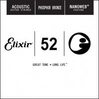 Фото - Струны Elixir Acoustic Nanoweb Phosphor Bronze Single 52 