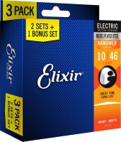 Фото - Струны Elixir Electric Nanoweb Light 10-46 (3-Pack) 