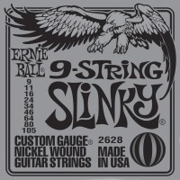 Фото - Струны Ernie Ball Slinky Nickel Wound 9-String 9-105 