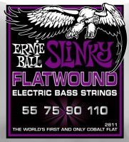 Фото - Струны Ernie Ball Slinky Flatwound Bass 55-110 