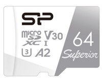 Фото - Карта памяти Silicon Power Superior microSDXC UHS-1 C10 V30 A2 + Adapter 64 ГБ