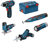 Фото - Набор электроинструмента Bosch GSR 12V-15 + GST 12V-70 + GRO 12V-35 + GSA 12V-14 + GLI 12V-80 Professional 0615990G0D