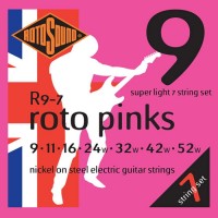 Фото - Струны Rotosound Roto Pinks 7-Strings 9-52 
