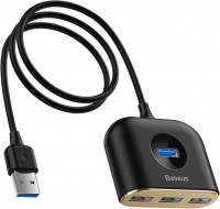 Картридер / USB-хаб BASEUS Square Round 4 in 1 USB HUB Adapter 