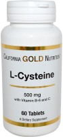 Фото - Аминокислоты California Gold Nutrition L-Cysteine 500 mg 60 cap 