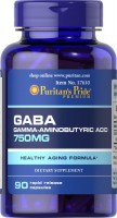 Фото - Аминокислоты Puritans Pride GABA 750 mg 90 cap 