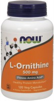 Фото - Аминокислоты Now L-Ornithine 500 mg 120 cap 