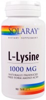 Фото - Аминокислоты Solaray L-Lysine 1000 mg 90 tab 