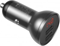 Фото - Зарядное устройство BASEUS Digital Display Dual USB 4.8A Car Charger 24W 