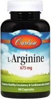 Фото - Аминокислоты Carlson Labs L-Arginine 675 mg 90 cap 