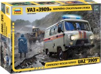 Фото - Сборная модель Zvezda Emergency Rescue Service UAZ 3909 (1:43) 