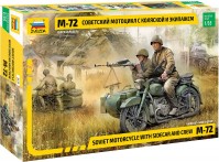 Фото - Сборная модель Zvezda Soviet Motorcycle M-72 and Sidecar and Crew (1:35) 