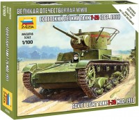 Фото - Сборная модель Zvezda Soviet Light Tank T-26 Mod. 1933 (1:100) 