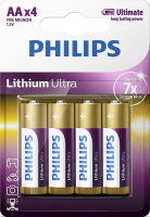 Фото - Аккумулятор / батарейка Philips Lithium Ultra  4xAA