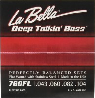 Фото - Струны La Bella Flat Wound Stainless Steel Bass 43-104 